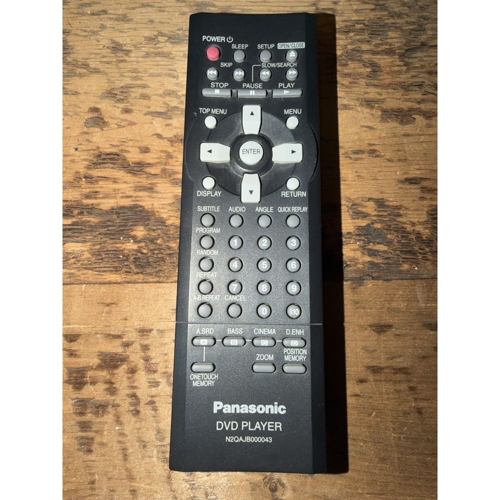 Panasonic DVD Remote‎ Control N2QAJB000043 Black Original Tested